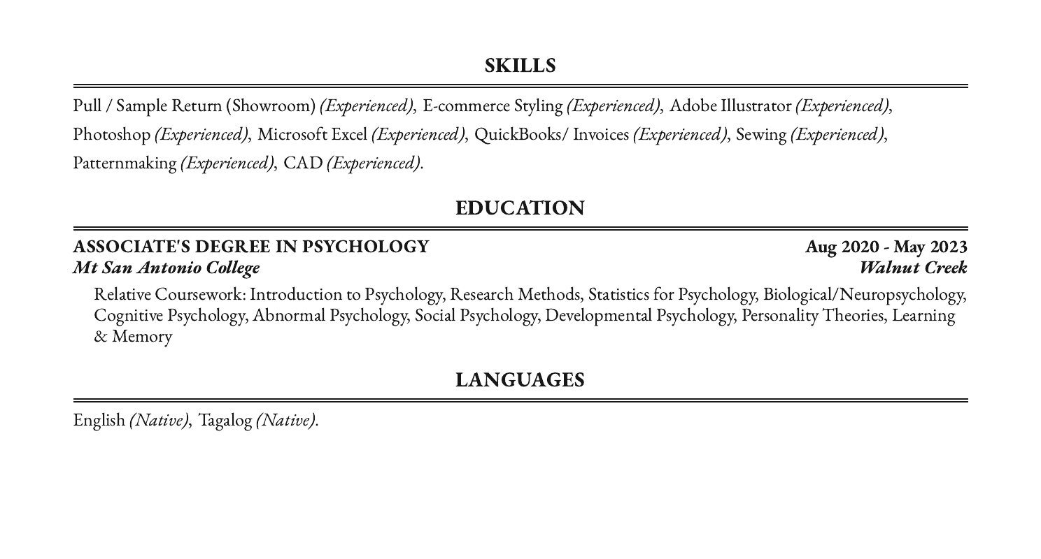 Chiara Elaine Tabalno resume page 2